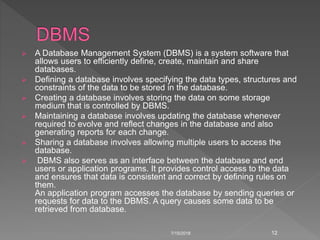 File systems versus a dbms | PPTX
