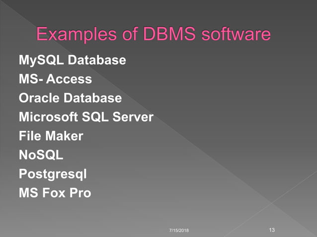 File systems versus a dbms | PPTX