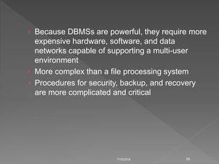 File systems versus a dbms | PPTX