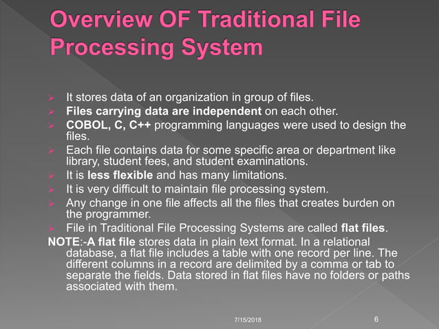 File systems versus a dbms | PPTX