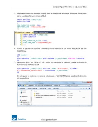Utilizando Filetable en SQL Server 2012 | PDF