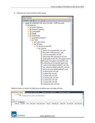 Utilizando Filetable en SQL Server 2012 | PDF