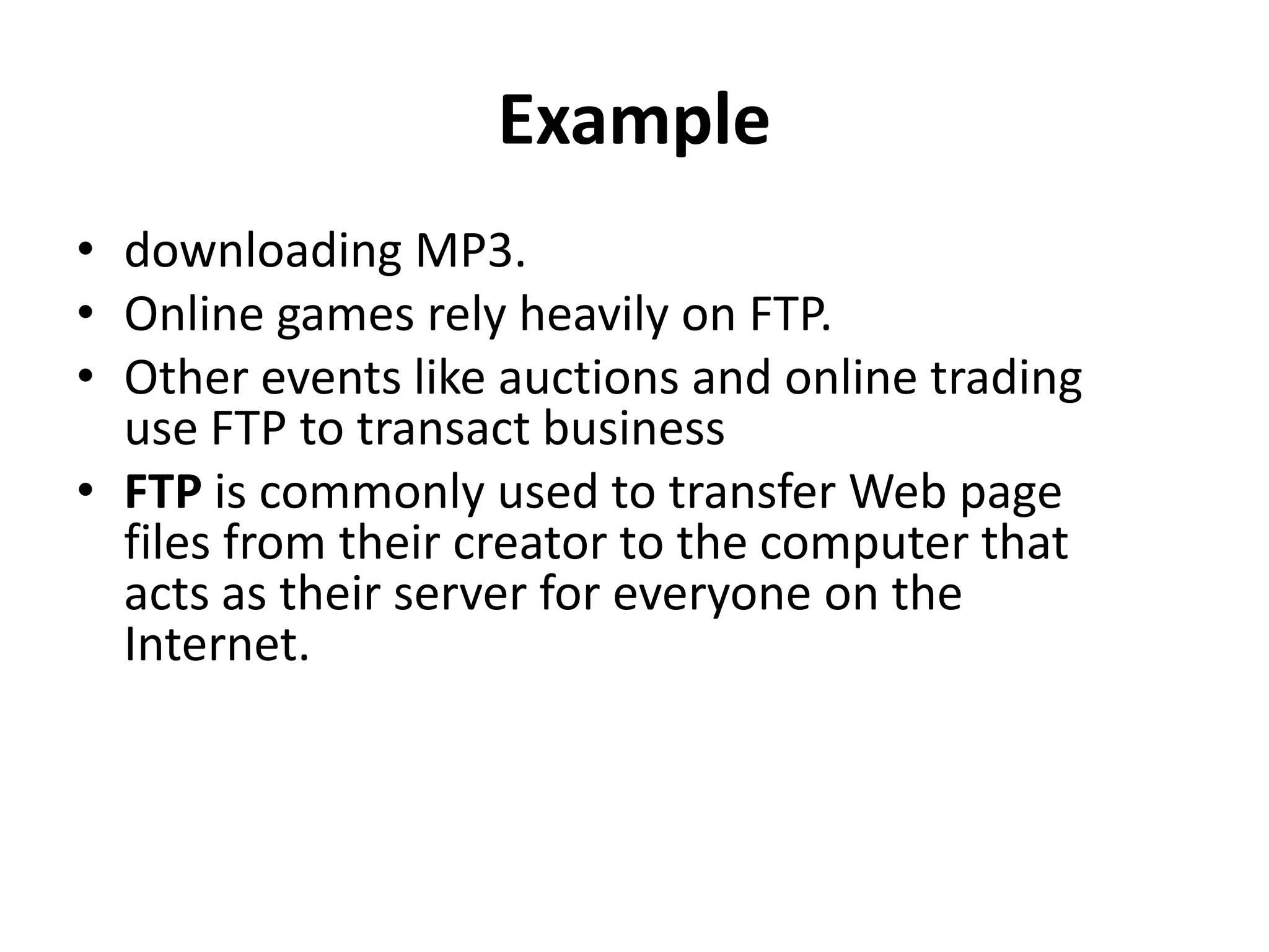 File Transfer Protocol