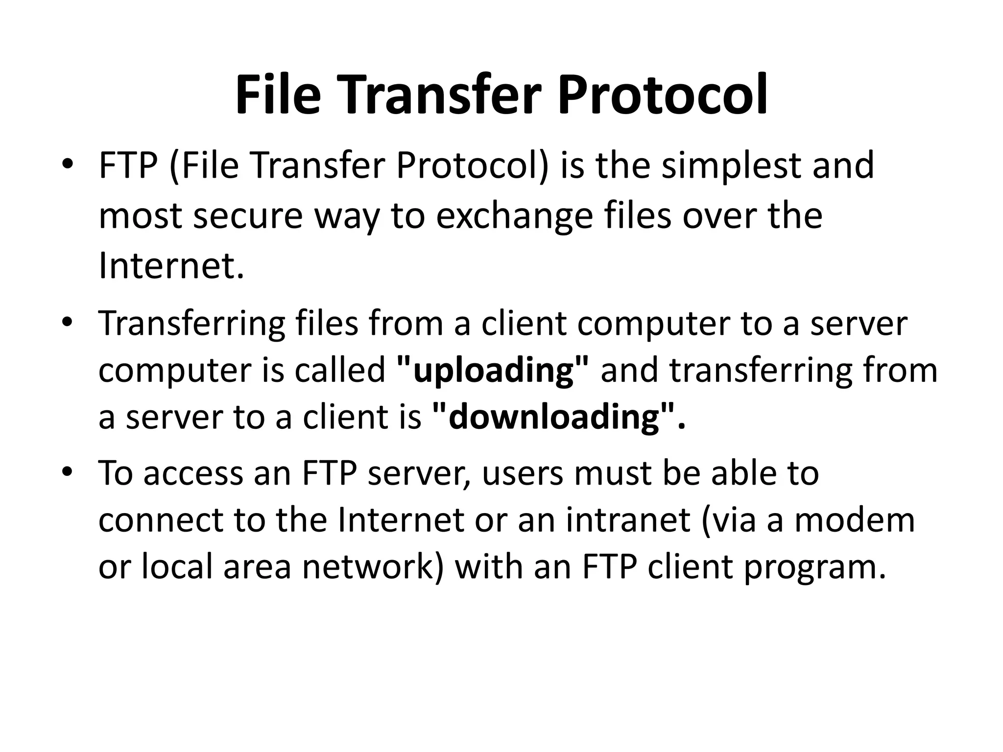File Transfer Protocol