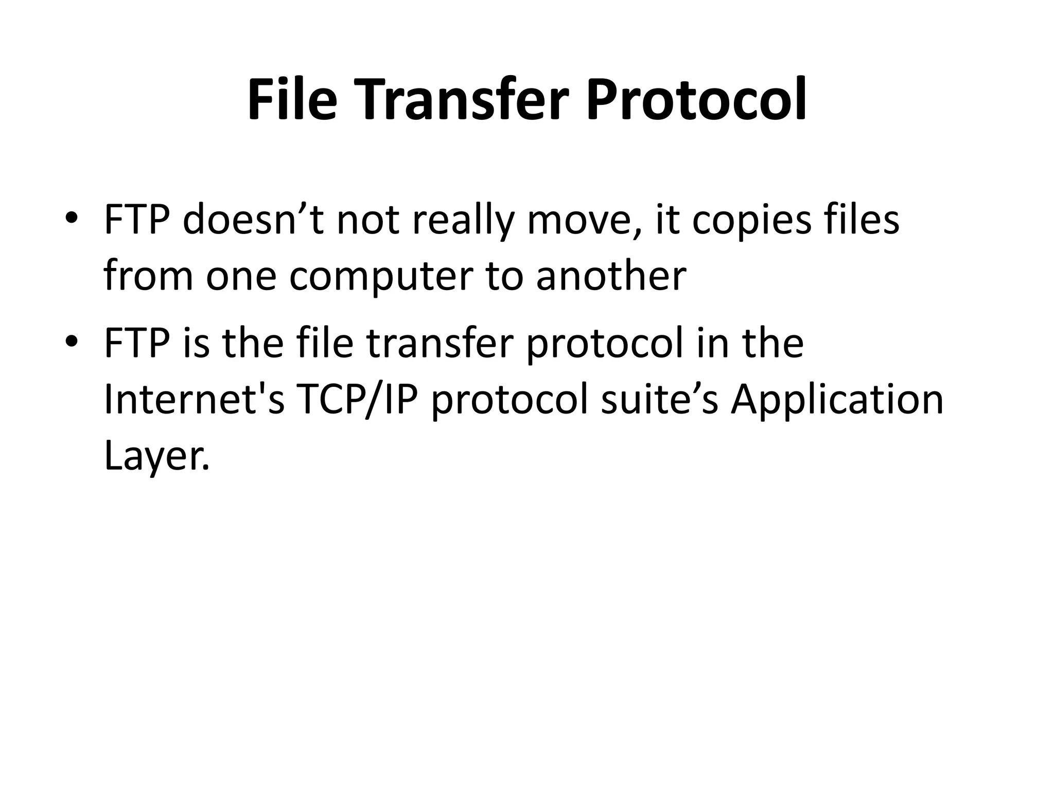 File Transfer Protocol