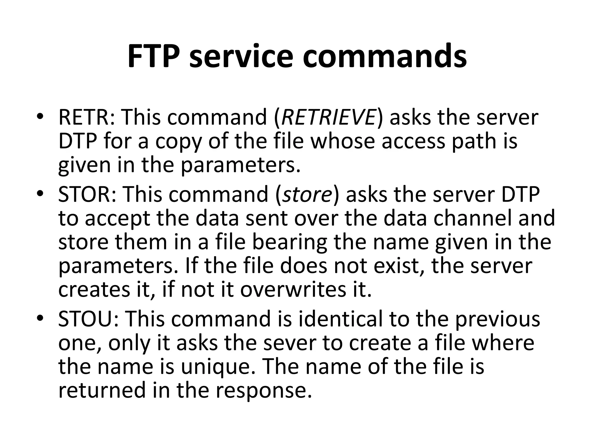 File Transfer Protocol | PPTX | Computer Networking | Computing
