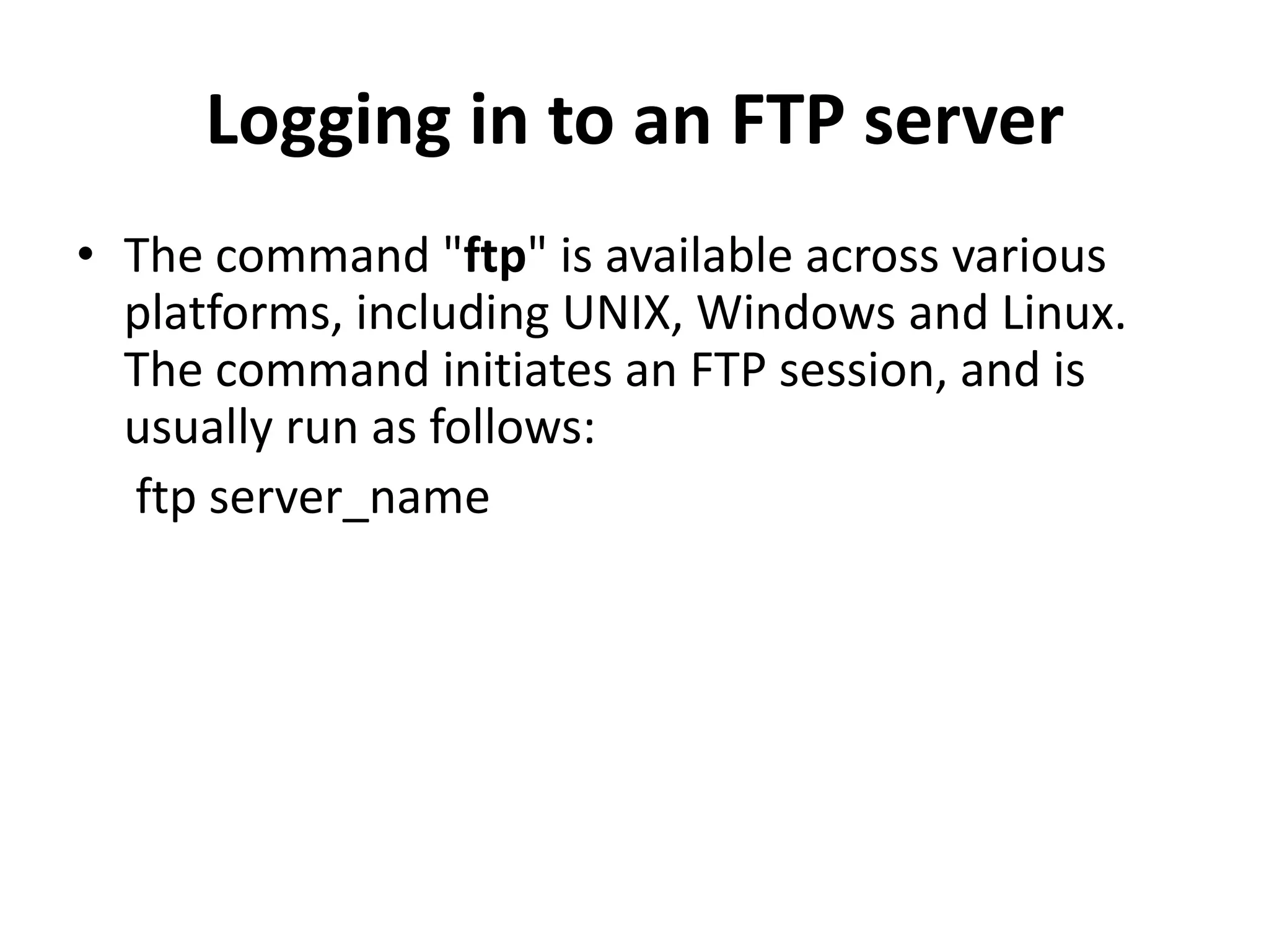 File Transfer Protocol