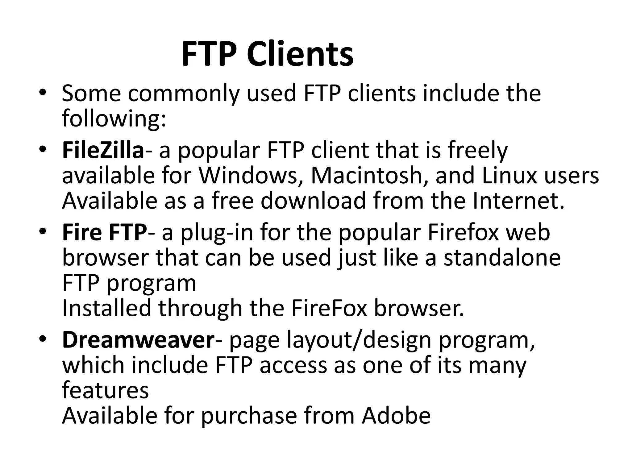 File Transfer Protocol