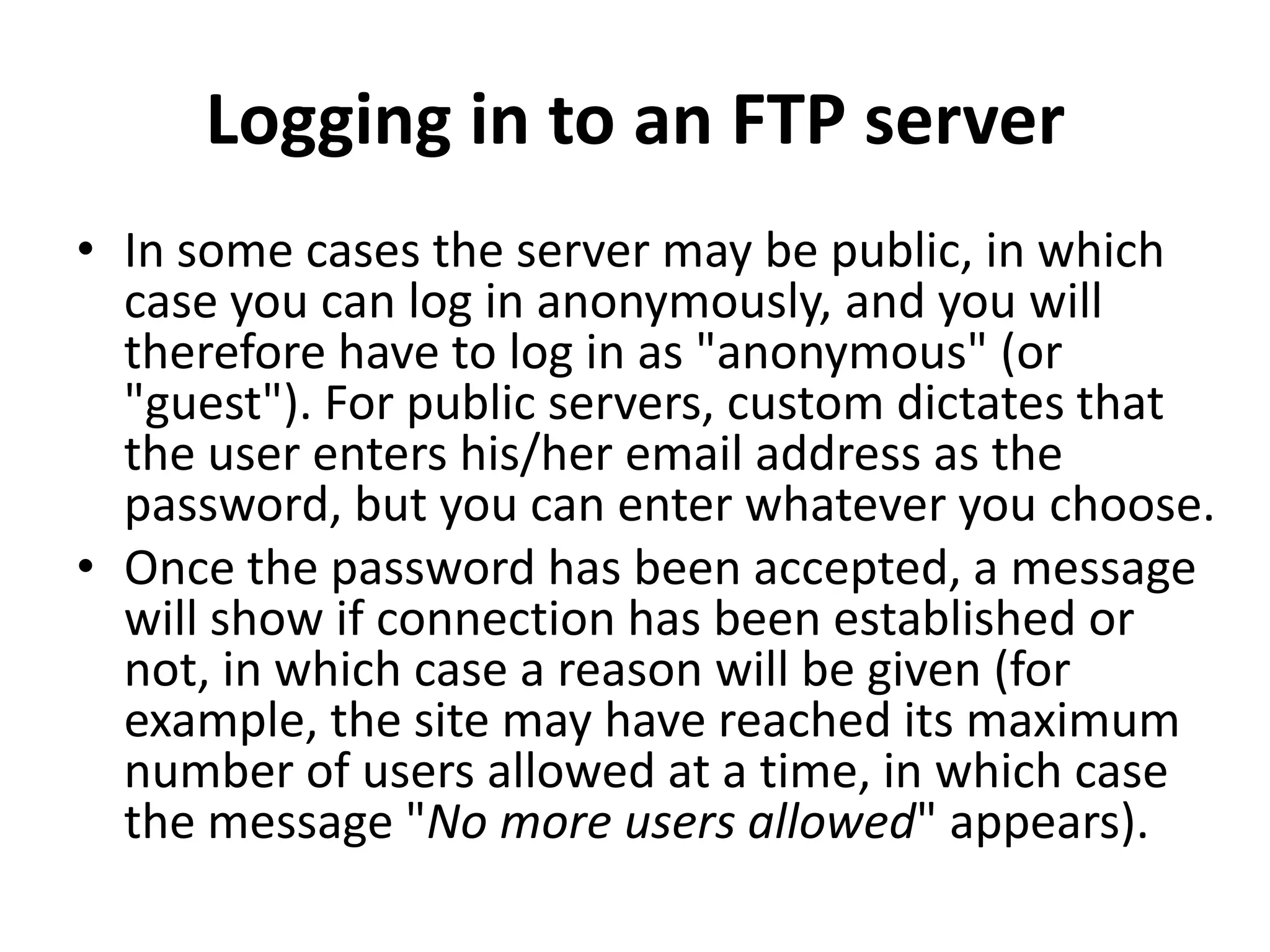 File Transfer Protocol
