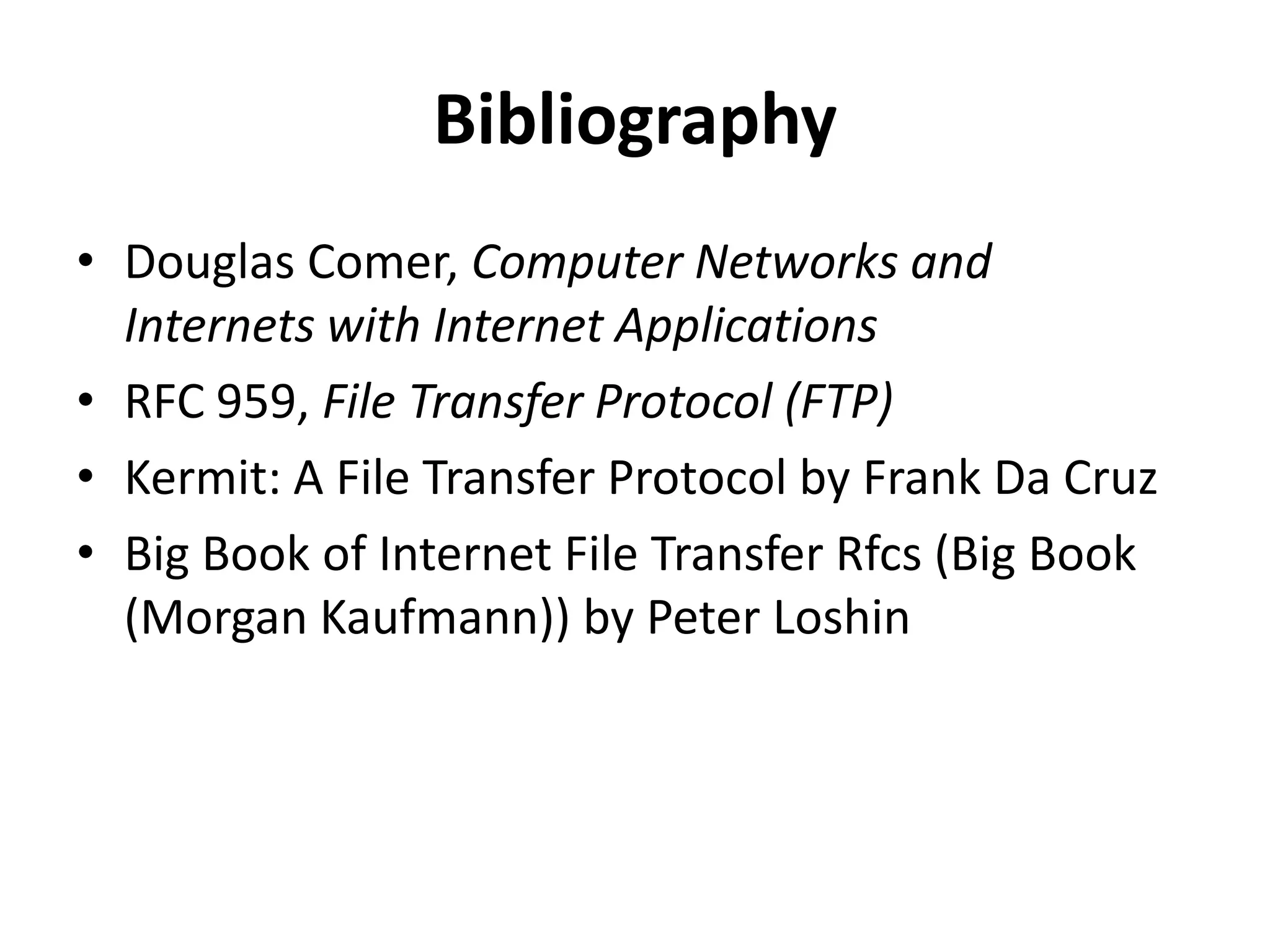 File Transfer Protocol