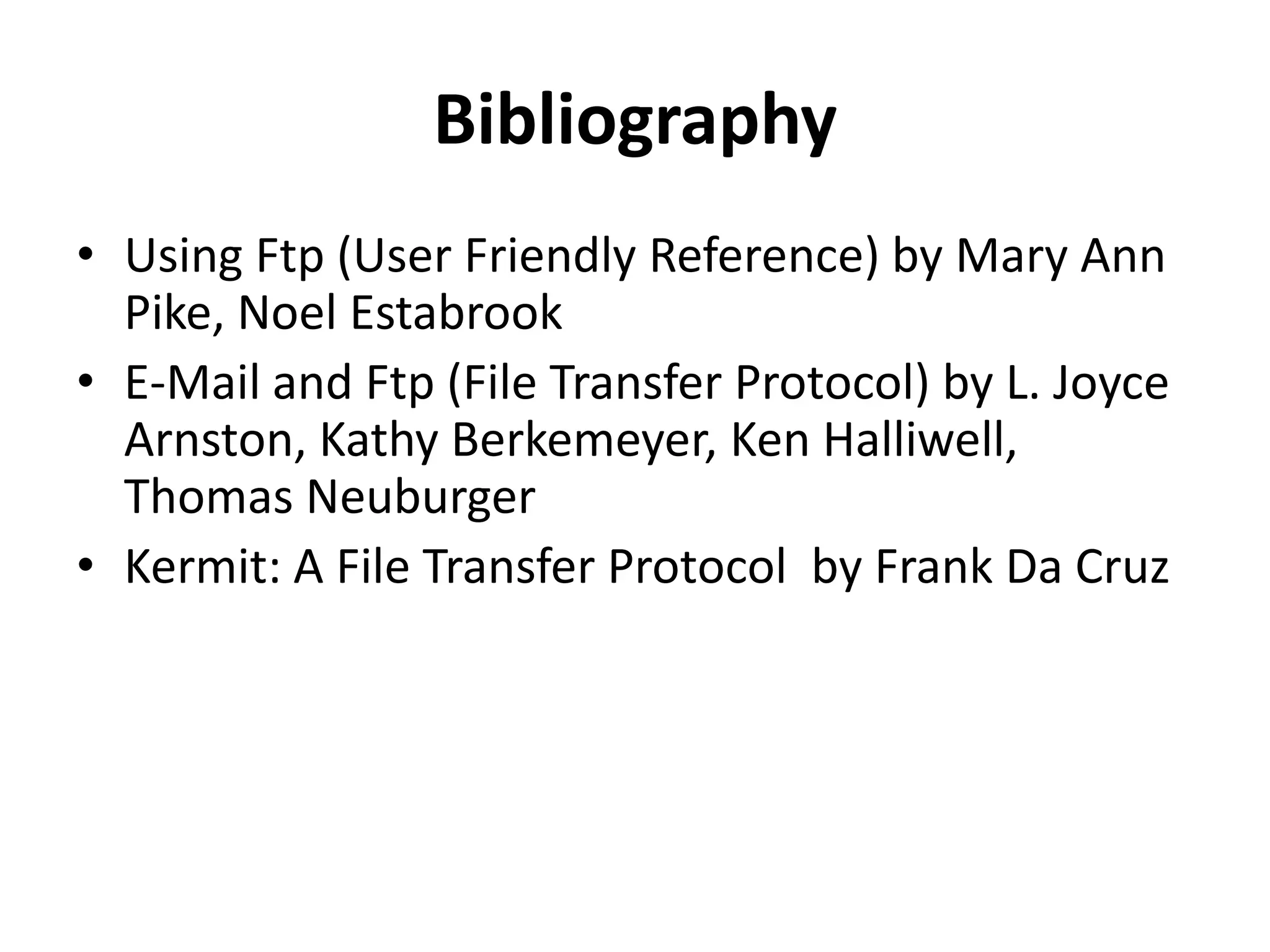 File Transfer Protocol