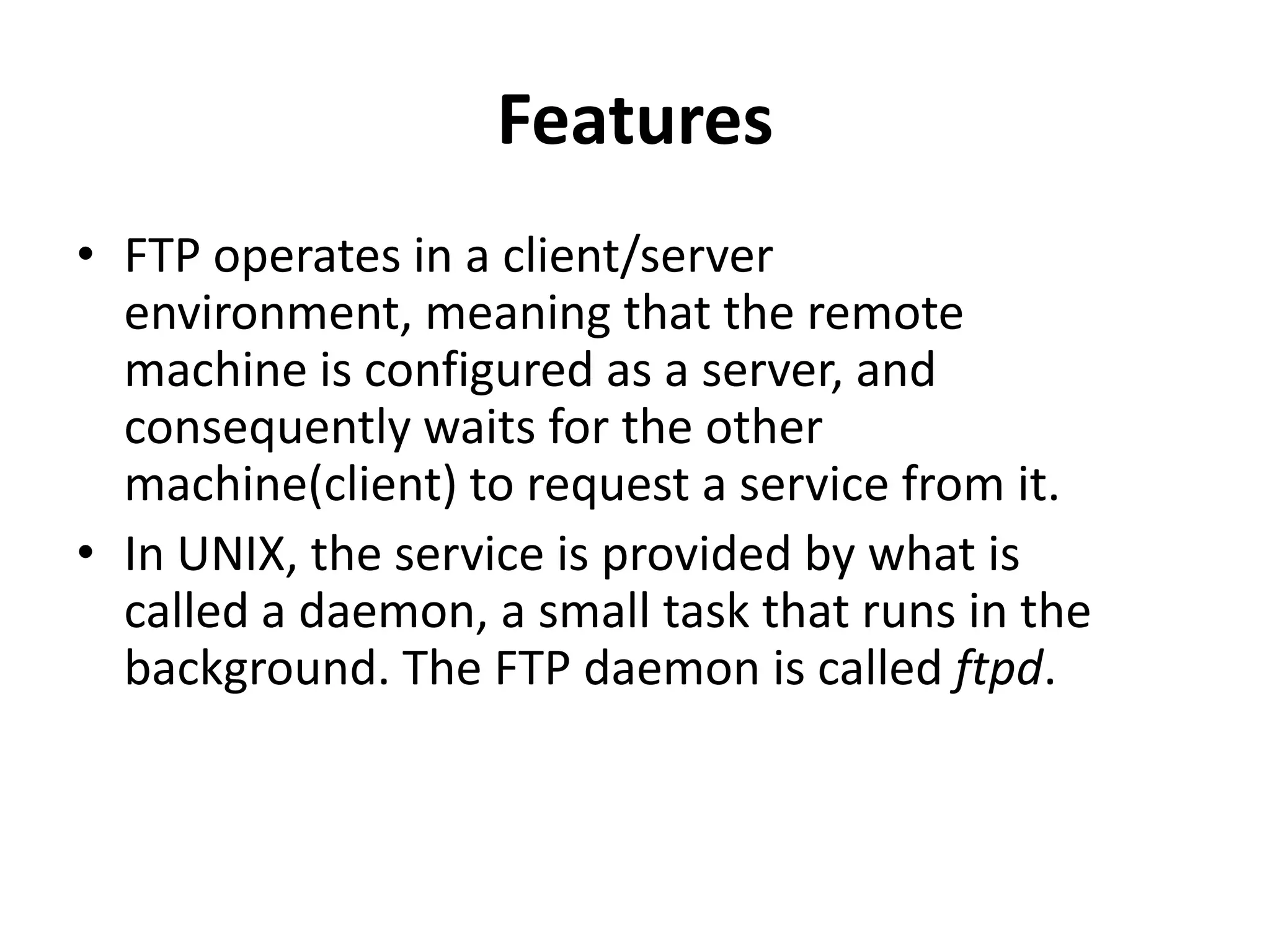 File Transfer Protocol