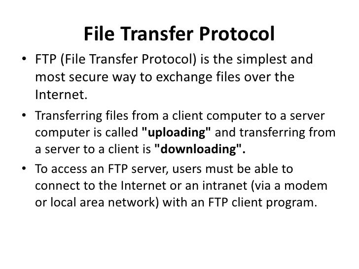file transfer protocol file transfer protocol