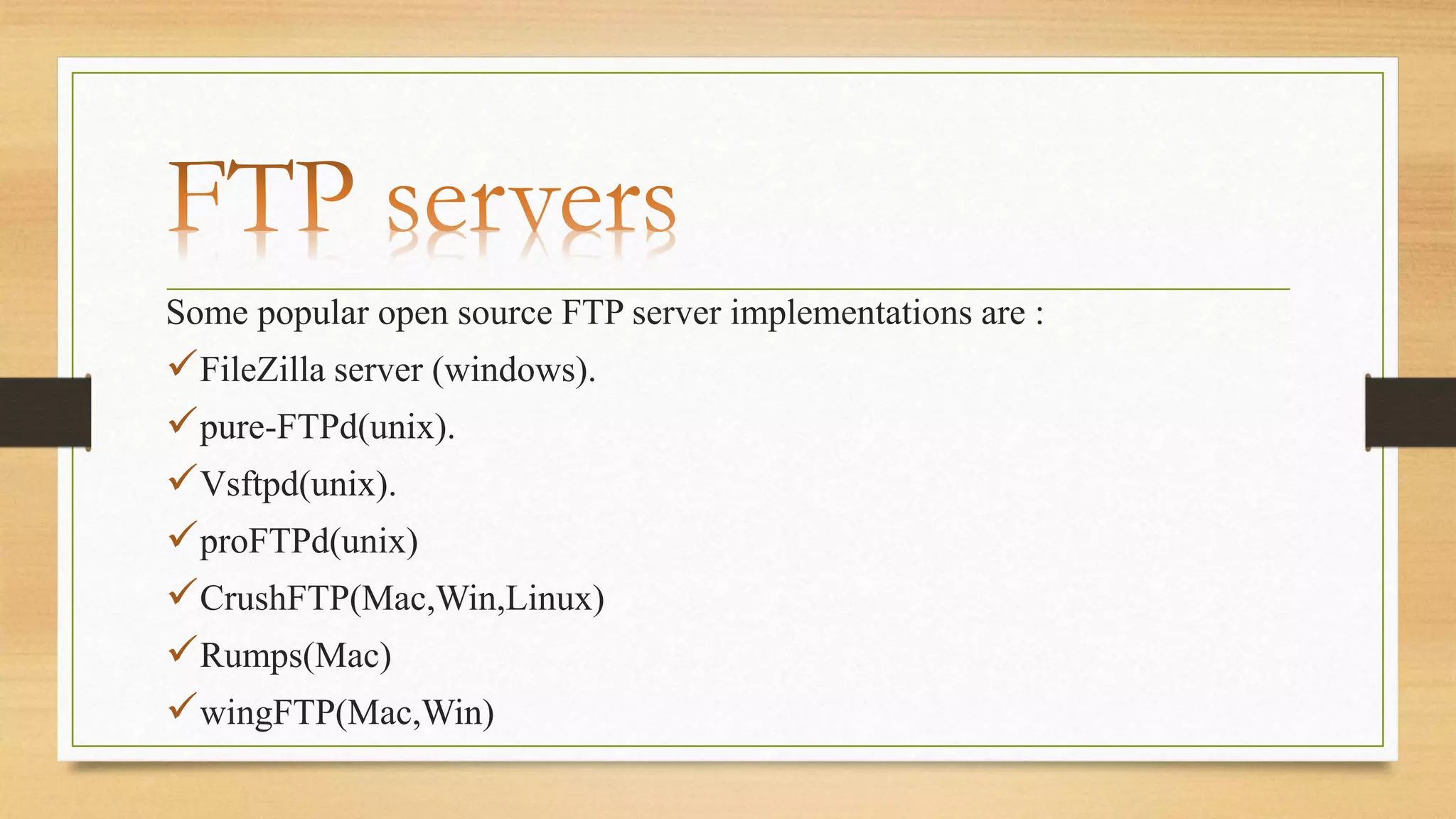 File transfer protocol | PPTX
