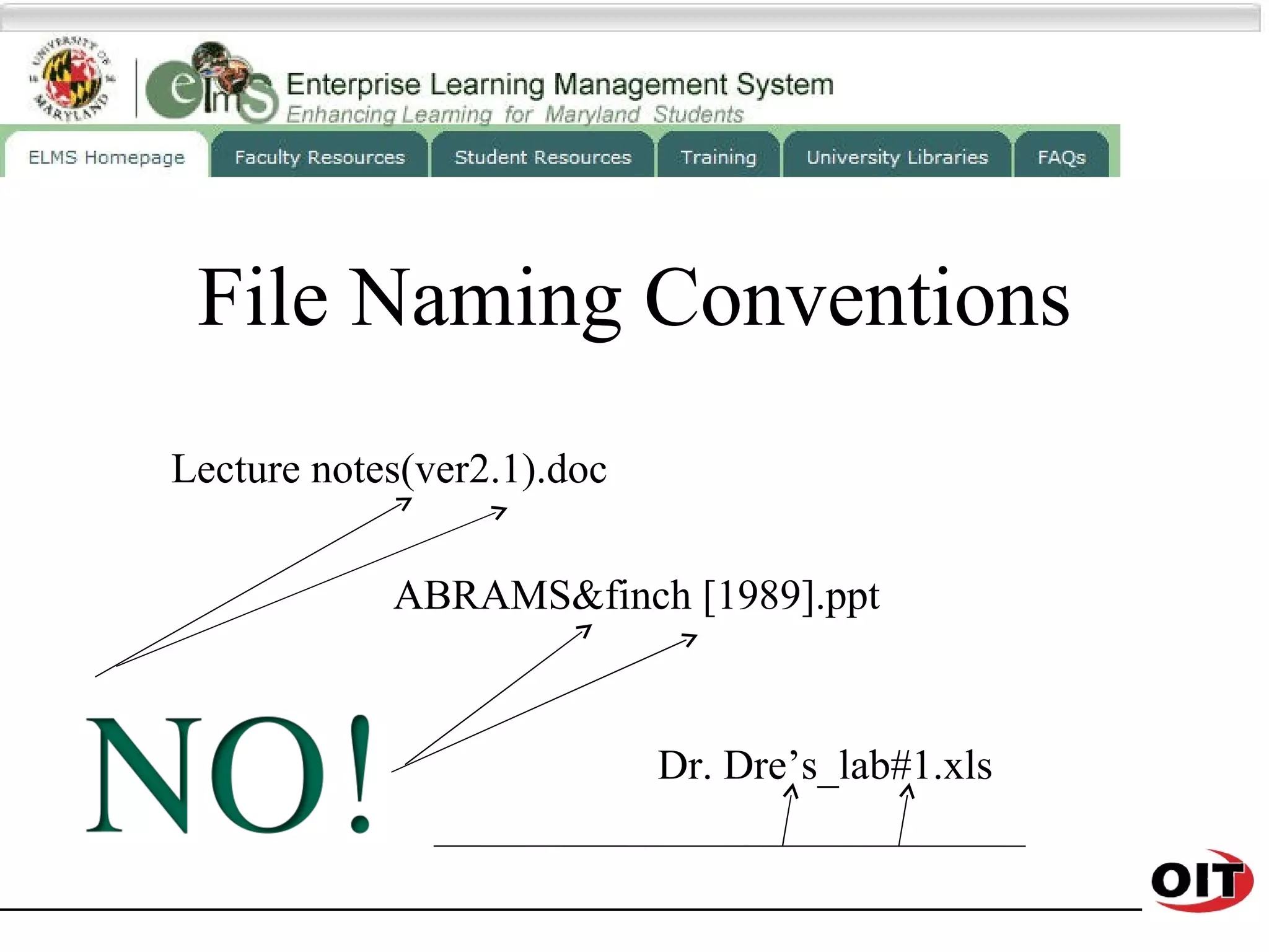 Filetypes and conventions | PPT