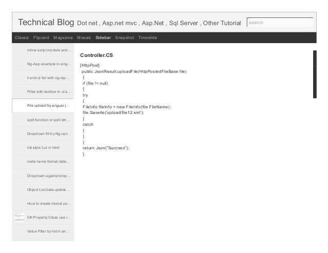 File Upload By Anguar Js With Asp