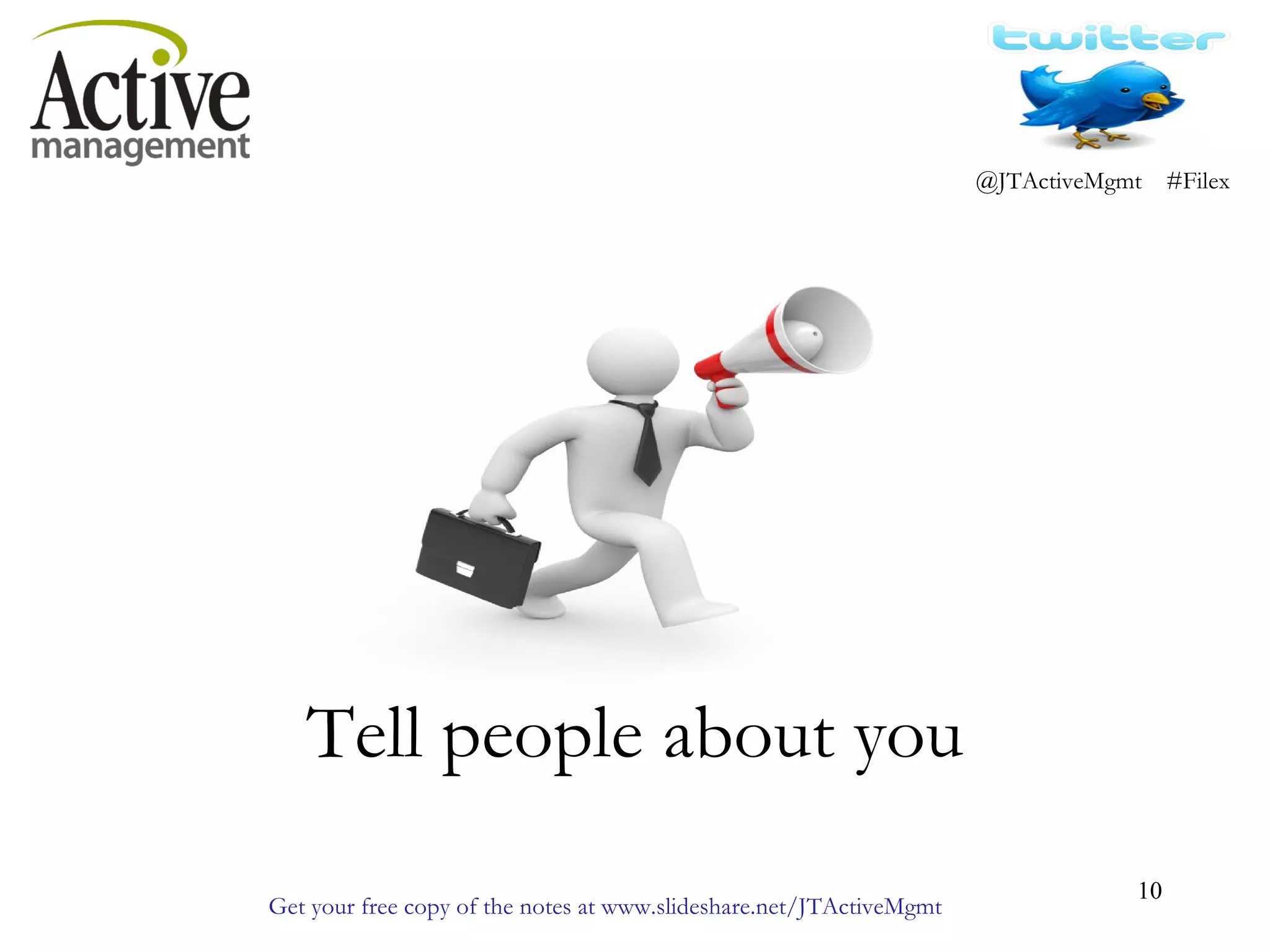 Tell people about you