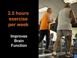 2.5 hours exercise per week Improves Brain Function 