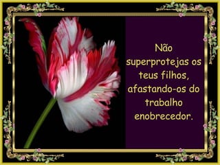 Não superprotejas os teus filhos, afastando-os do trabalho enobrecedor. 