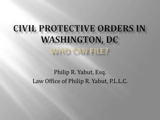Philip R. Yabut, Esq.
Law Office of Philip R. Yabut, P.L.L.C.
 