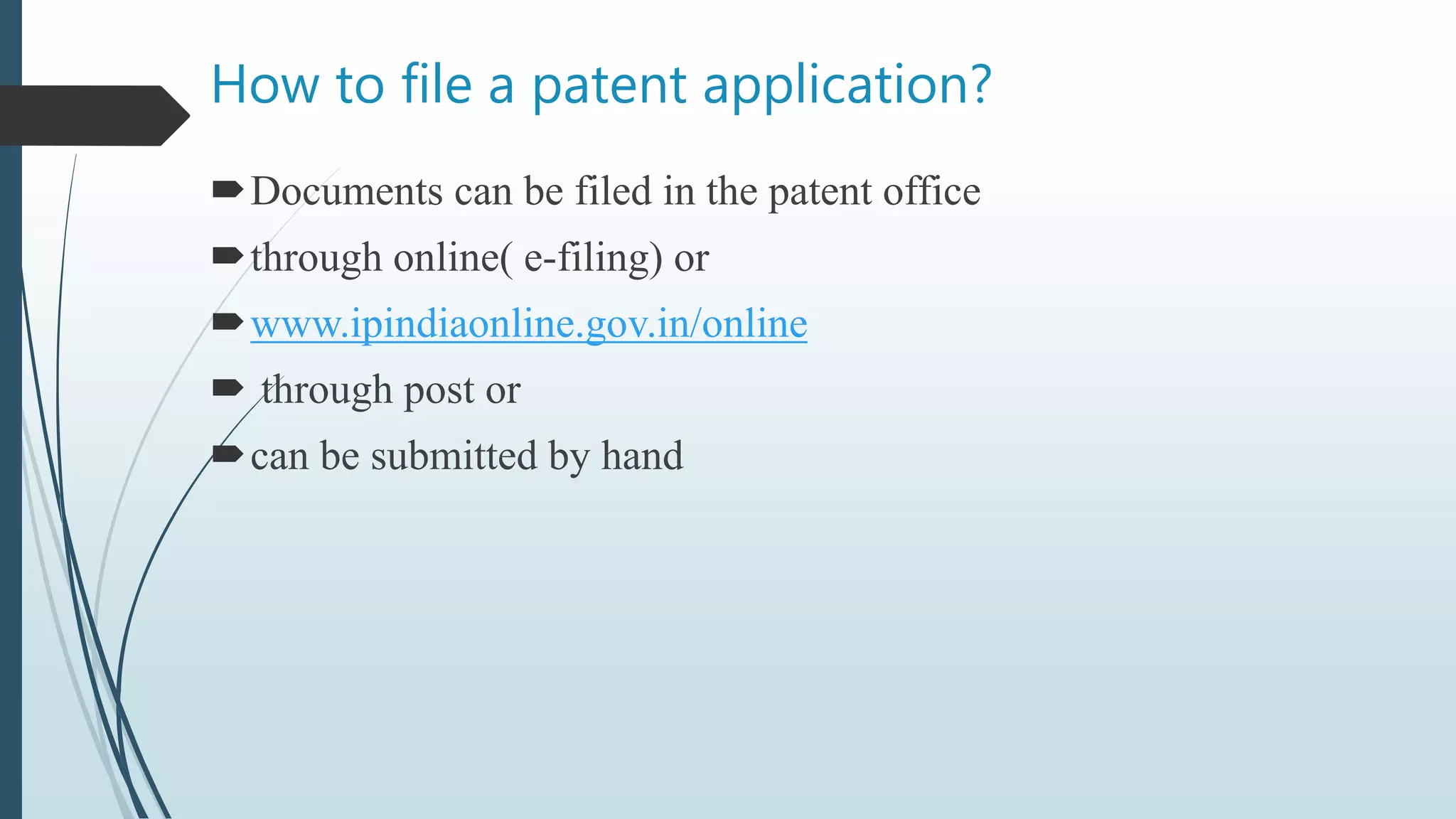 Filing a patent application | PPTX