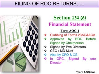 Form 4 Roc Filing of Roc Annual Returns | PPSX