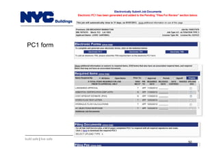 build safe | live safe
NYC Hub Self-Service
50
PC1 form
50
 