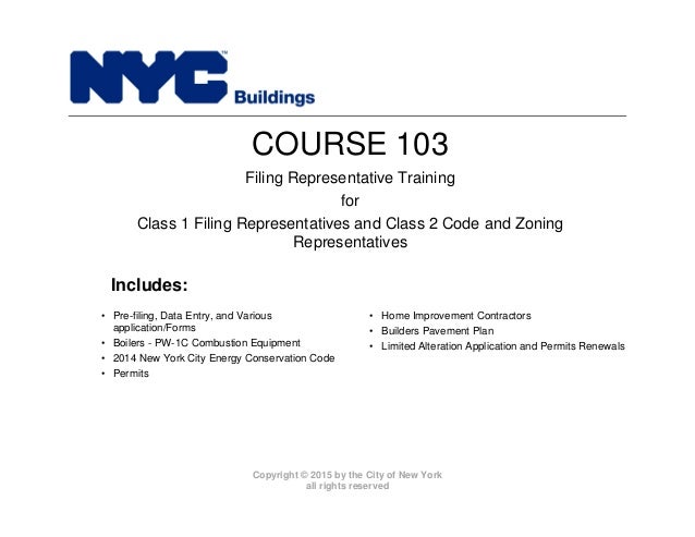 new york city department of buildings filing rep course_103 pgl1 form