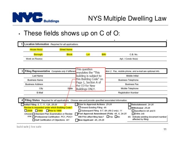 new york city department of buildings filing rep course_202 poc1 form