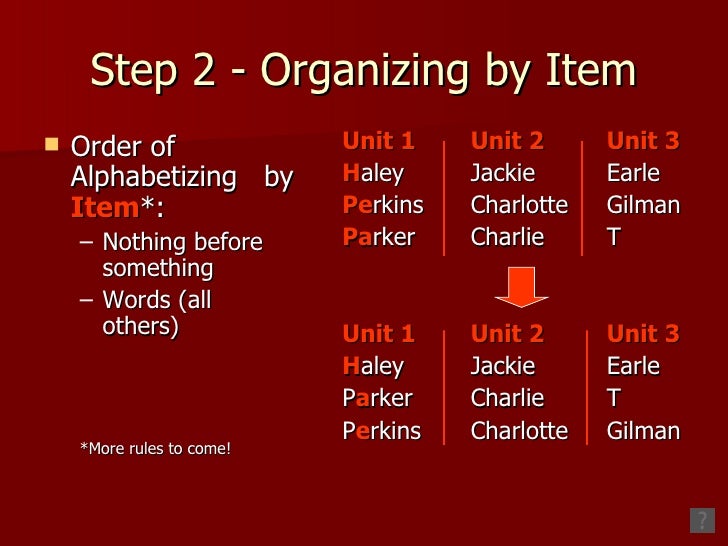 Filing Vocabulary & Rules 1 5
