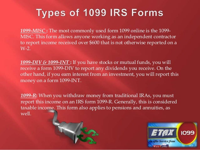 Types of Form 1099 and How to File Them online