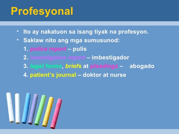 Halimbawa Ng Propesyonal Na Pagsulat Essay