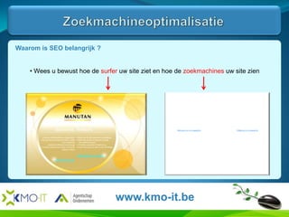  41% van de surfers doet een nieuwe opzoeking als er geen goed resultaat op de   1ste pagina staat 36% van de surfers beschouwt bedrijven die een toppositie innemen in de   zoekresultaten als topbedrijven in hun sectorwww.kmo-it.be