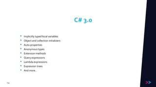 C# 7.0 Hacks and Features | PPTX
