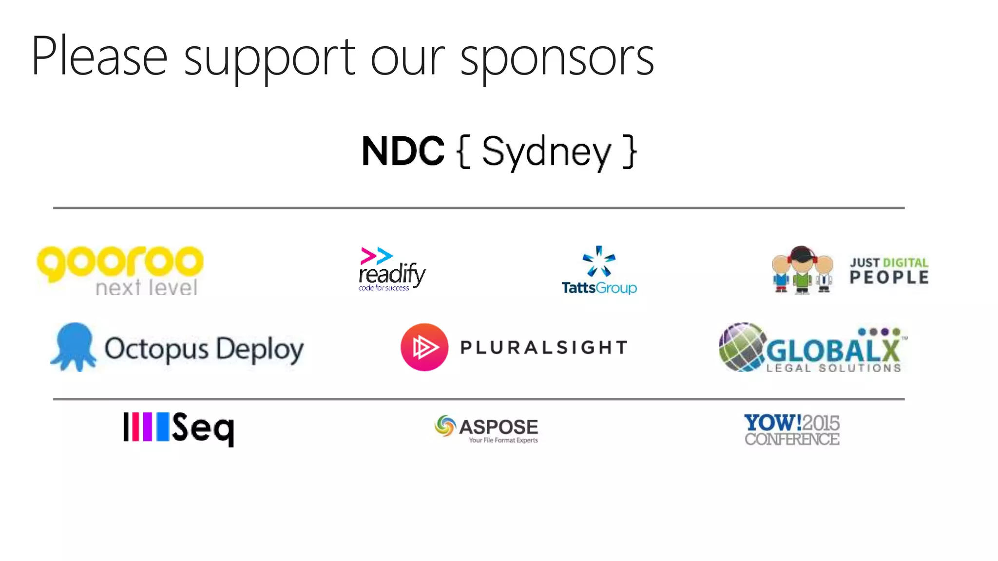 Please support our sponsors
 