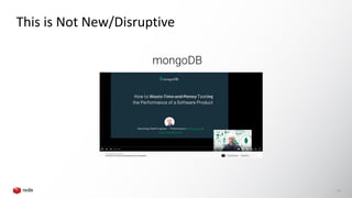 11
This is Not New/Disruptive
mongoDB
 