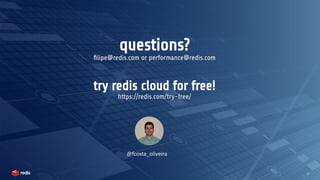 @fcosta_oliveira
questions?
ﬁlipe@redis.com or performance@redis.com
try redis cloud for free!
https://redis.com/try-free/
21
 