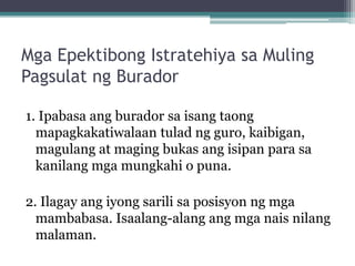 Burador Example Filipino | PPTX