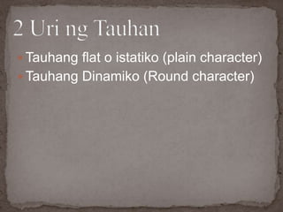  Tauhang flat o istatiko (plain character)
 Tauhang Dinamiko (Round character)
 
