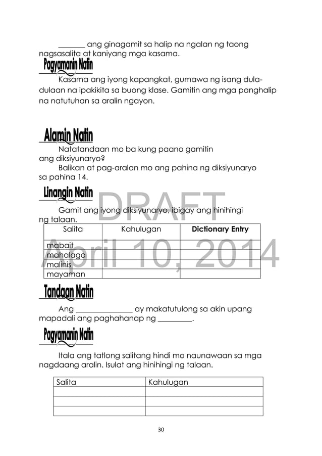 K TO 12 GRADE 3 LEARNER’S MATERIAL IN FILIPINO