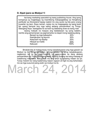 Grade 9 Filipino Module | PDF