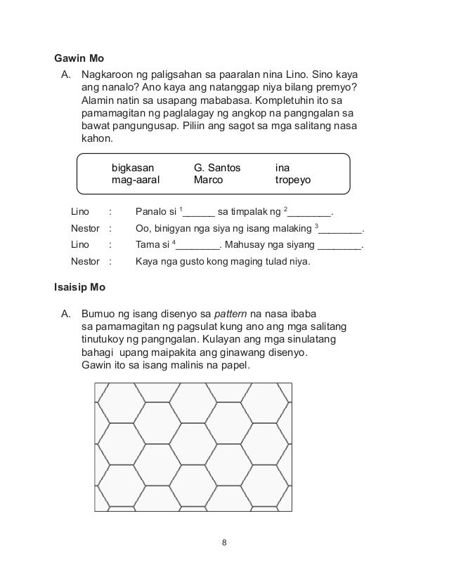 K TO 12 GRADE 4 LEARNER’S MATERIAL IN FILIPINO (Q1-Q4)