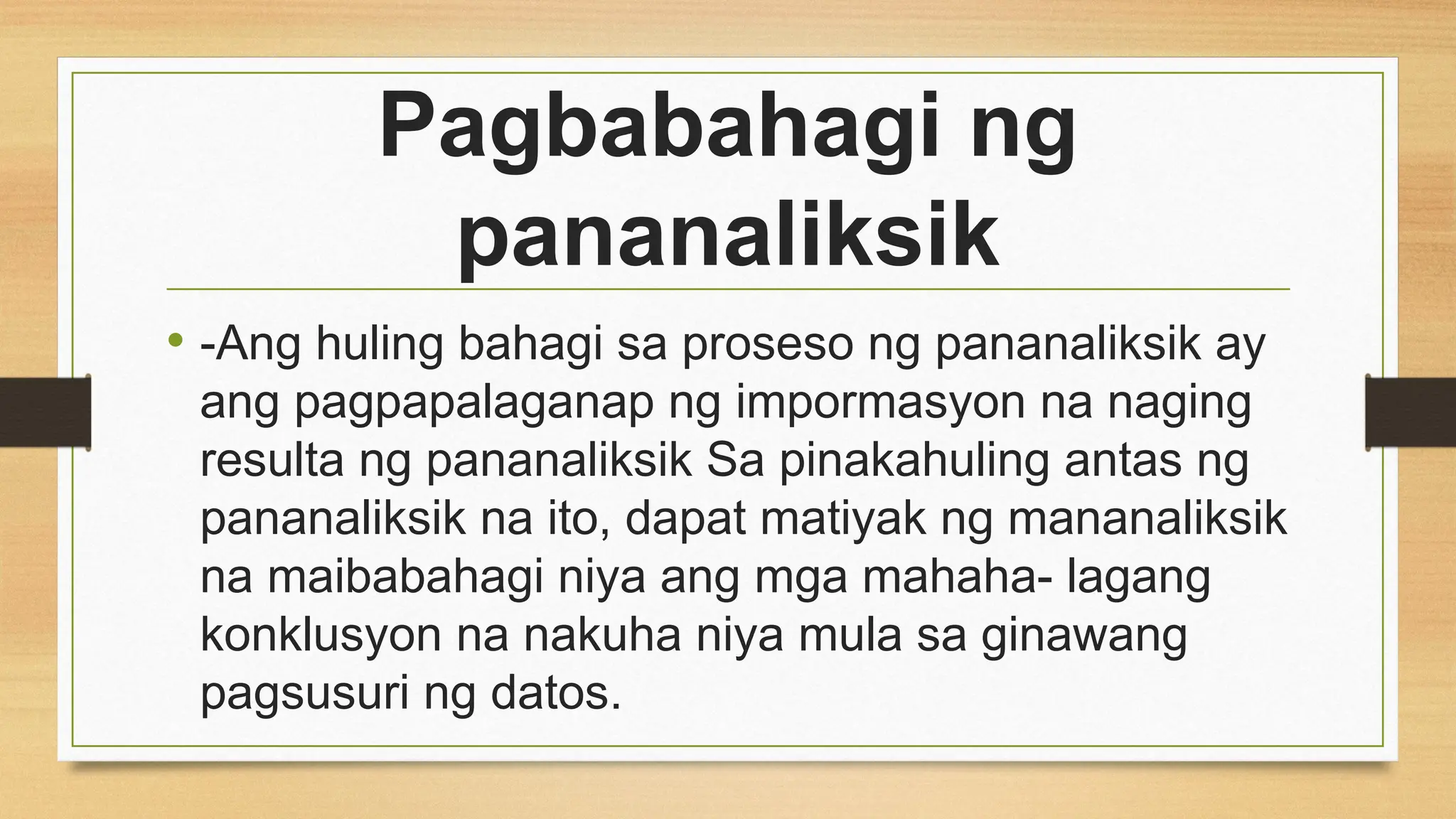 Mga bahagi at proseso ng pananaliksik fil | PPTX