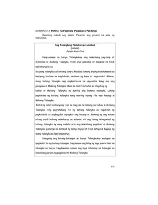 Grade 8 filipino module Q3