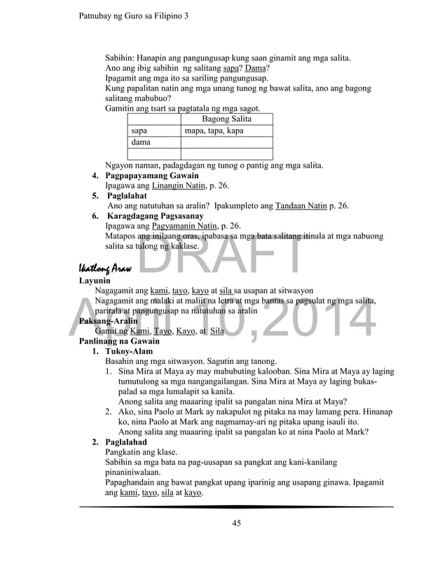 Grade 3 Filipino Teachers Guide