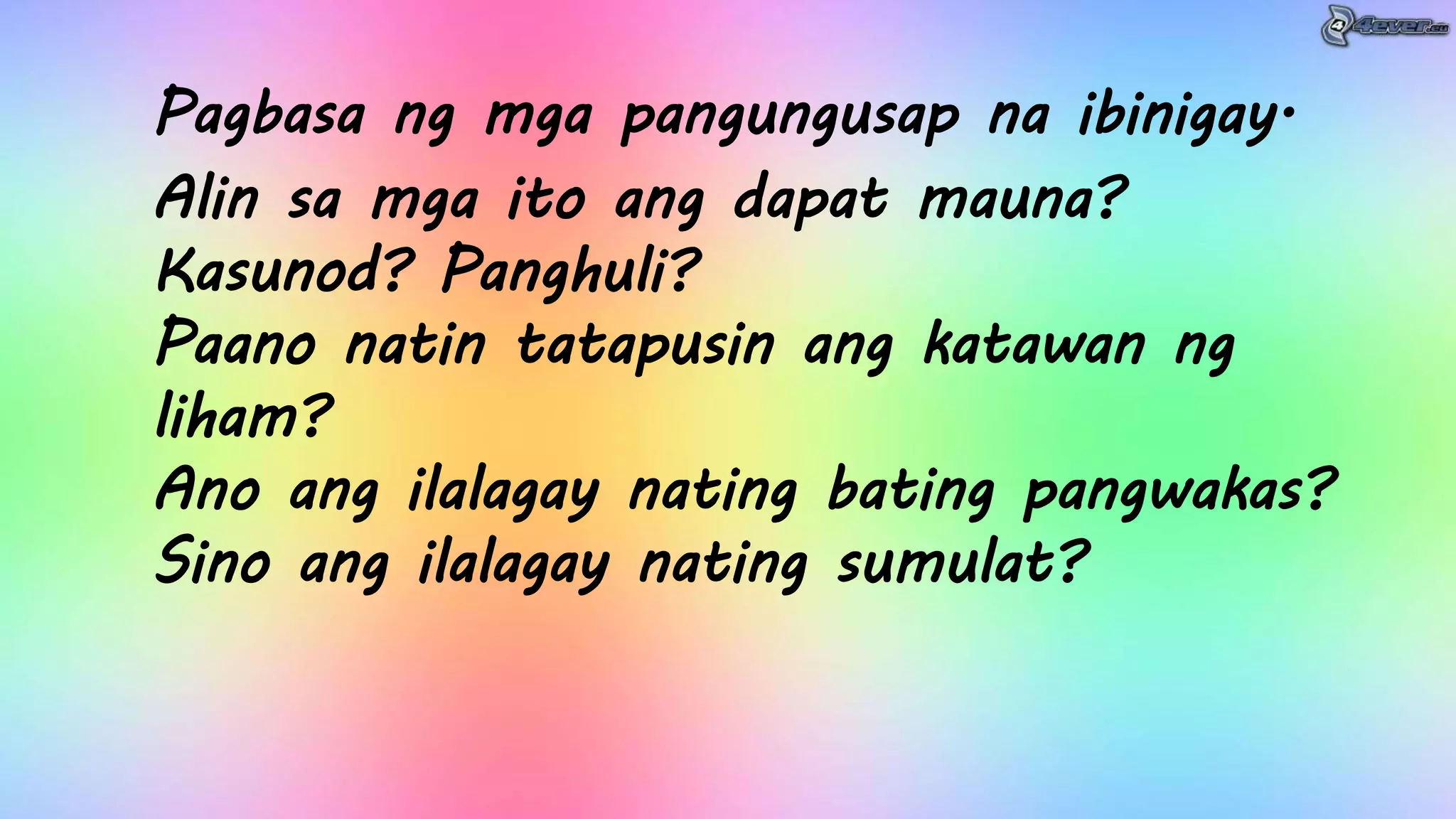 Filipino 4-Aralin 6- Lugar sa Pamayanan, Halina't Pasyalan_Day 2-5 ...