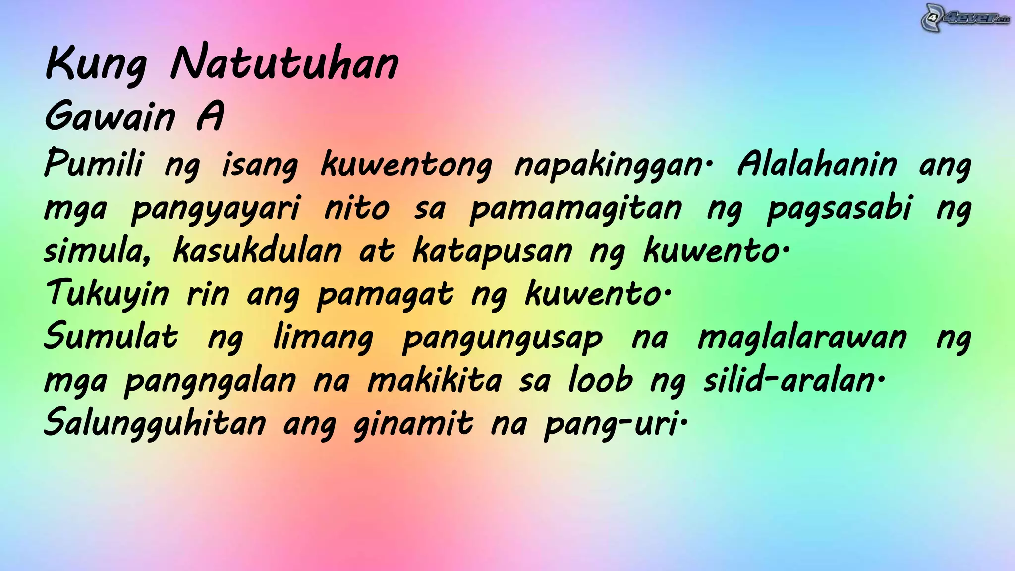Filipino 4-Aralin 6- Lugar sa Pamayanan, Halina't Pasyalan_Day 2-5 ...