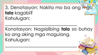 KONOTASYON AT DENOTASYON SA FILIPINO BAITANG LIMA | PPTX