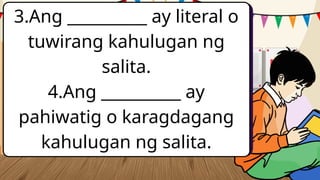 Understanding Tayutay: Kabalintunaan (Irony) in Filipino Literature | PPTX