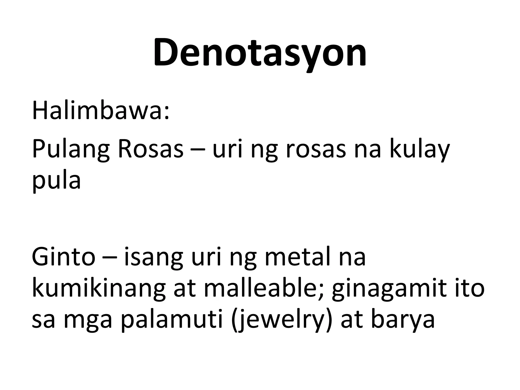 Filipino 9 Konotasyon at Denotasyon | PPT